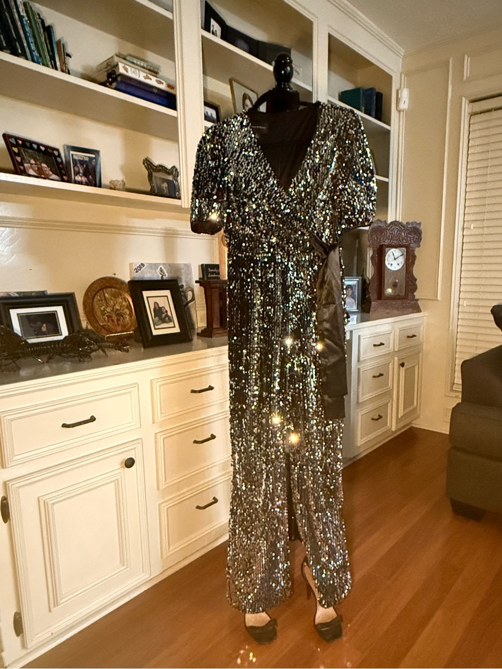 Donna Morgan Sequined Jumpsuit